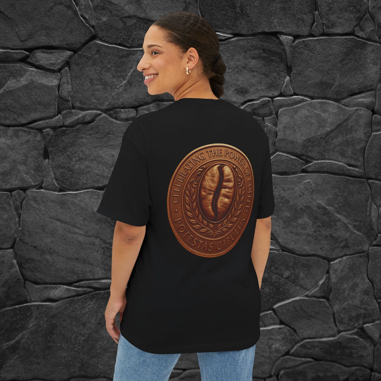 ROMAN COPPER COFFEE Unisex Oversized Boxy Tee